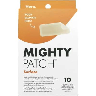 Hero Mighty Patch Surface hydrokoloidní náplasti 60 mm x 25 mm 10 ks