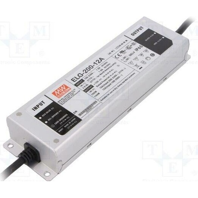 MEAN WELL ELG-200-12A Napájecí zdroj: spínaný; LED; 192W; 12VDC; 8÷16A; 100÷305VAC; IP65