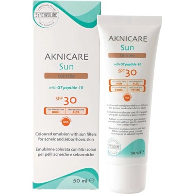 Synchroline Aknicare Тониран слънцезащитен крем за лице за мазна кожа, SPF30, 50 ml