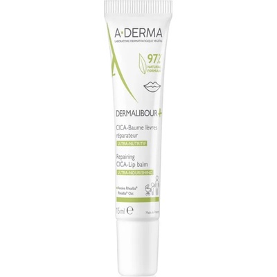 A-Derma Dermalibour+ подхранващ балсам за устни с хидратиращ ефект 15ml