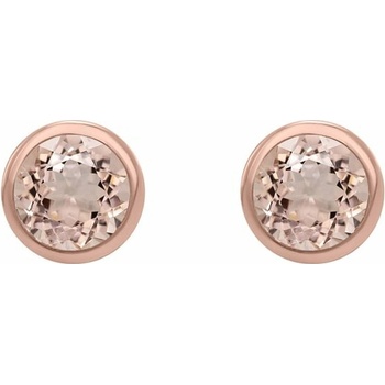 Eppi Strieborné bezel náušnice s morganitmi Sontre E44194