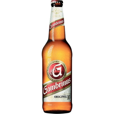 Gambrinus svetlé 10° 4,3% 0,5 l sklo (prepravka 20ks)