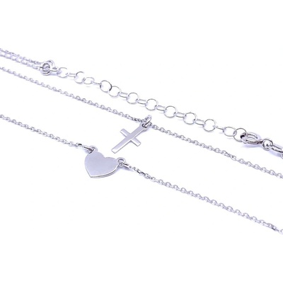 Jan Kos jewellery Stříbrný řetízek s přívěsky 12119230