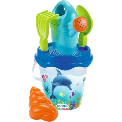 Ecoiffier Кофичка за пясък Ecoiffier - С делфинче, 5 части (7600000805)