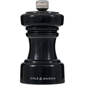 Cole&Mason Cole& Mason - Мелничка за сол HOXTON 10, 4 см бук/лъскаво черен (GG565)