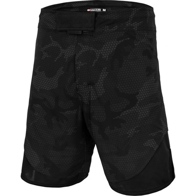 PitBull West Coast pánské grappling shorts NET CAMO 2 černé