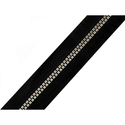 Zip kostěný No 5 kostičky metráž Varianta: 2 (322) černá zlatá, Balení: 1 m 47136/108114/216165
