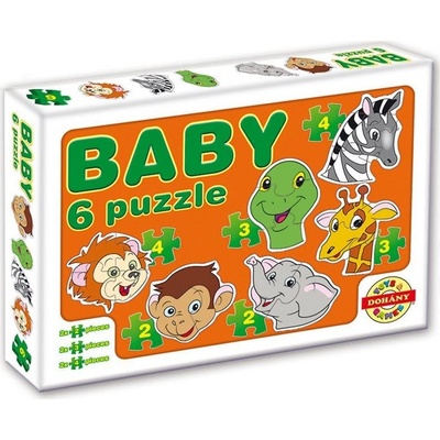 DOHÁNY Baby Zvieracie hlavičky safari 6v1 2-4 dielov