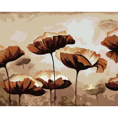 Zuty Malování Podle Čísel Květy Vlčího Máku 80 x 100 cm Plátno Rám