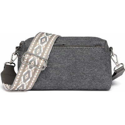Miss Lulu Ethnic vodeodolná crossbody taška sivá