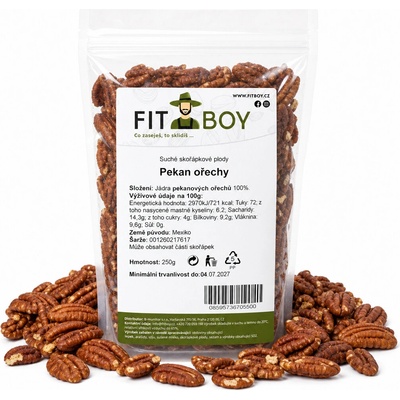 FITBOY Pekan ořechy 250 g