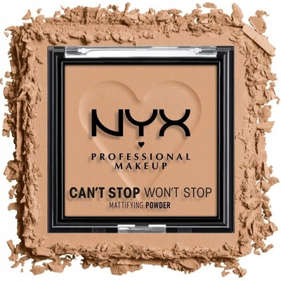 NYX Professional Makeup Can't Stop Won't Stop Mattifying Powder matující pudr 06 Tan 6 g