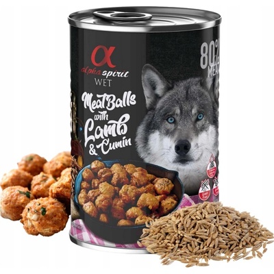 Alpha Spirit Meatballs Jahňacie s rímskou rascou 400 g