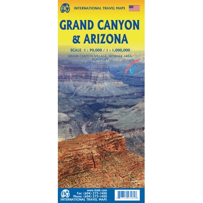mapa Grand Canyon 1:90 t., Arizona 1:1 mil. voděodolná ITM