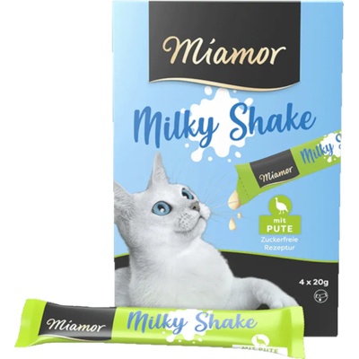 Miamor 4х20г Miamor Milky Shake, млечно лакомство за котки - с пуешко