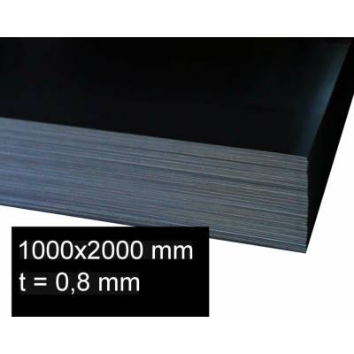 Plech černý za studena 0,8 mm (1×2 m)
