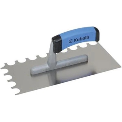 Kubala 0463 - Hladítko zubaté 270 x 130 mm půlkulatý zub, NEREZ 0,7mm, bi-plastová rukojeť 2K