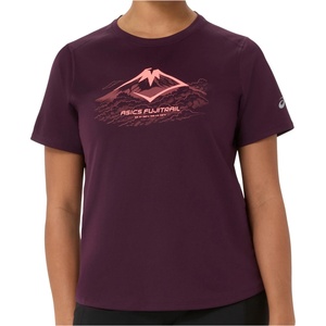 Asics Дамска тениска Asics Women's Fujitrail Logo S/S Top Running shirt - Dark Aubergine (916-5448-0314)