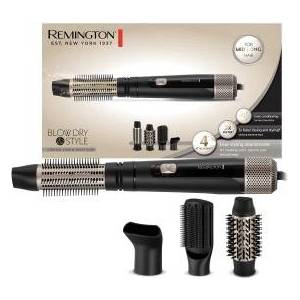 Remington Warm Air Brush [includes 4 attachments: 38mm & 50mm round brush, styling nozzle, flat brush] Blow Dry & Style (curls, volume & smooth styles for medium-length hair) ion care, cool setting, 1000W, AS75