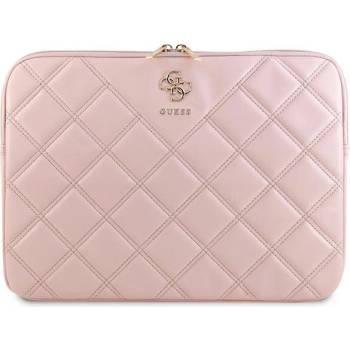 GUESS Guess Quilted 4G Калъф за лаптоп, 14", розов