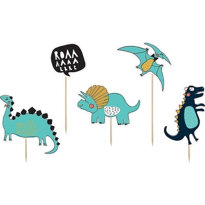 PartyDeco zapichovací dekorace na dort Dinosauři KPT31 dortis - PartyDeco