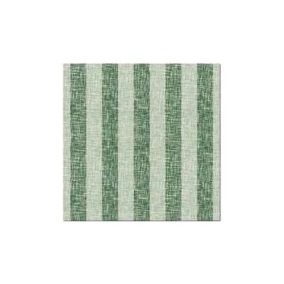 PAW AIRLAID Ubrousky Linen Stripes green 50ks 40x40cm