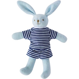 Trousselier Мека играчка Trousselier - Зайче с дрънкалка, синьо, 20 cm (V764 12) - baby