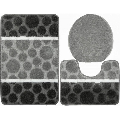 Najkoberce Siena Sivá bodky pruhy 40 x 50 cm a 50 x 80 cm