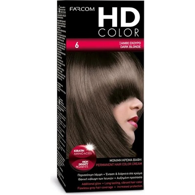 FARCOM HD color, Боя за коса, Номер 6, Тъмно русо