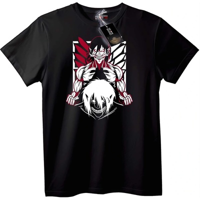 NOONEBRAND Тениска Аниме Черепи - 6XL, Black