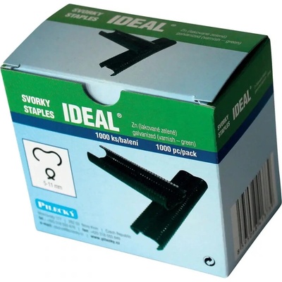Svorka IDEAL poplastovaná (Zn + PVC), balení 1 000 ks, zelená