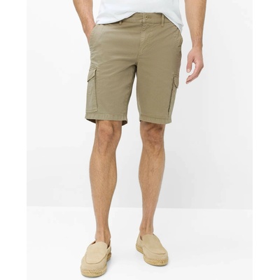Pánske kaki bavlnené Triple Stone bermudy BRAX regular fit
