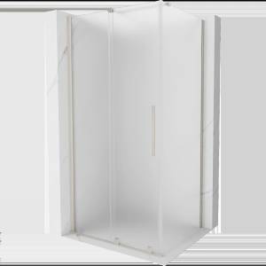 Mexen Velar плъзгаща се душ кабина 100 x 80 см, матова, четкан никел - 871-100-080-31-97 (871-100-080-31-97)