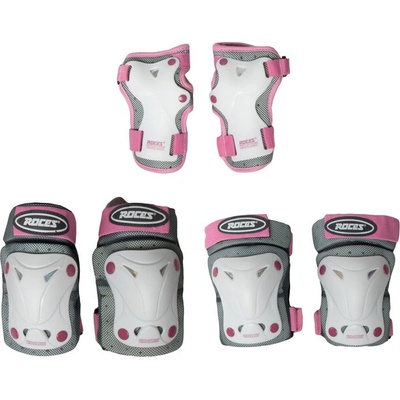 Roces Комплект протектори Roces Jr Ventilated 3 Pack 301352 White/Pink 003 (Jr Ventilated 3 Pack 301352)