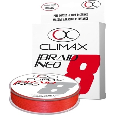 CLIMAX Šnúra iBraid NEO fluo red 135 m 0,08 mm 4,9 kg