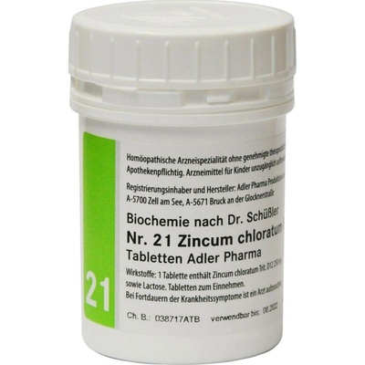 Adler Pharma Schüsslerovy soli Nr. 21 Zincum chloratum D12 400 tablet