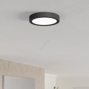 EGLO 901324 - LED таванно осветително тяло за баня FUEVA LED/7, 5W/230V Ø16, 6cm IP44 черно (EG901324)