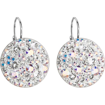 Evolution Group Cz Stříbrné náušnice s krystaly Crystals from Swarovski® AB 31161.2