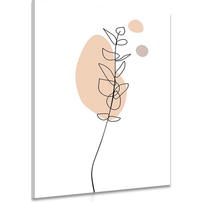 Obraz minimalistický list na bílém pozadí No3 - 80x120