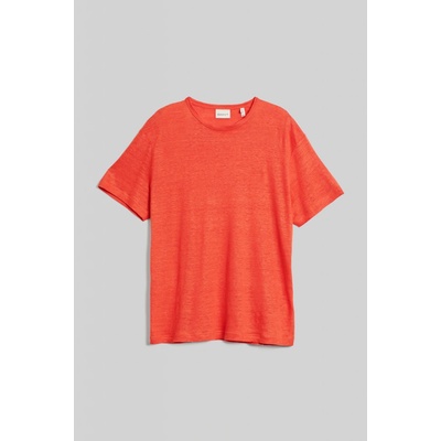 Gant linen SS t-shirt Burnt orange