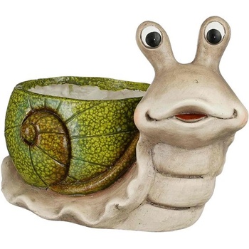 Mica КАШПА КЕРАМИЧНА snail Ø20.5х27см ЗЕЛЕНА (1157783)