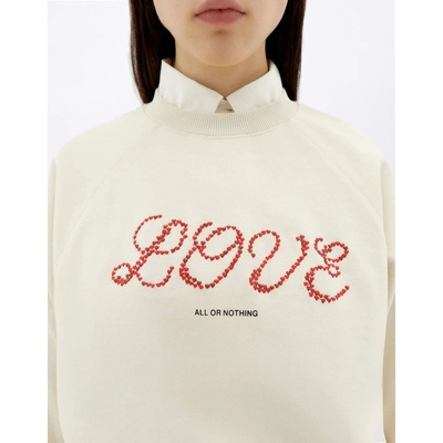 Thinking MU Love Heart Bonnie Sweatshirt White