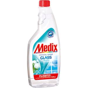  MEDIX препарат за почистване на стъкла, Cotton breeze, Пълнител, 500мл