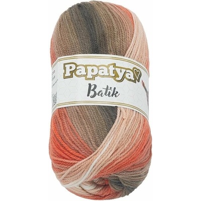 Priadza Bellatex Papatya Batik 100g, 554-30 lososová, hnedá (10131)