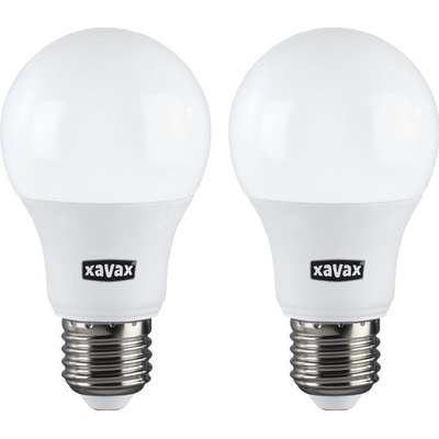 XAVAX LED žiarovka . E27. 806 lm nahrádza 60 W . teplá biela. 2 ks