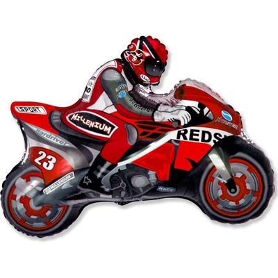 Flexmetal Motorka červená 70cm x 84cm fóliový balónek