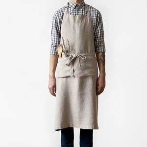 Linen Tales Бежова ленена престилка, дължина 100 cm Chef - Linen Tales (LT-APCH-1S-N)