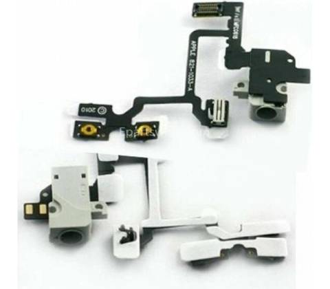 Flex kabel + audio konektor iPhone 4G biely