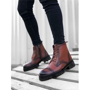 BOA Shoes Мъжки боти от естествена кожа с връзки ba0187 - Таба #362085 (362085_Кафяво)