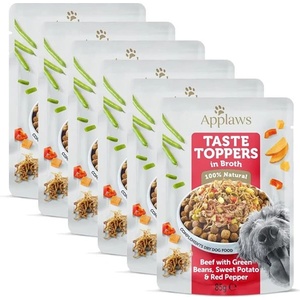 Applaws Капсула Applaws Dog Taste Toppers in Broth говеждо, боб, батат и червен пипер 6 x 85 г
